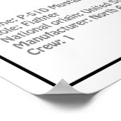 P-51D Mustang - Vliegtuigblauwdruk BD Poster (Hoek)