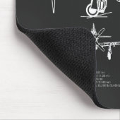 P-51D Mustang - Vliegtuigblauwdruk PD Muismat (Hoek)