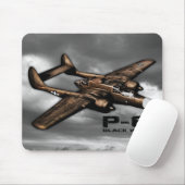 P-61 zwarte weduwe muismat (Met muis)