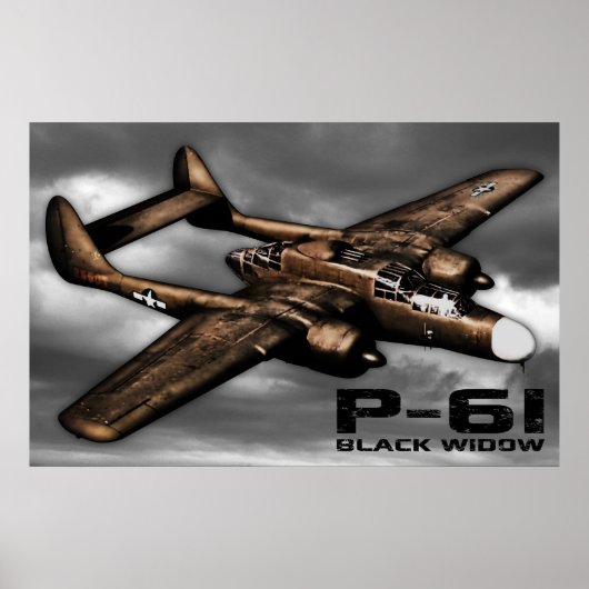 P-61 zwarte weduwe poster (Voorkant)