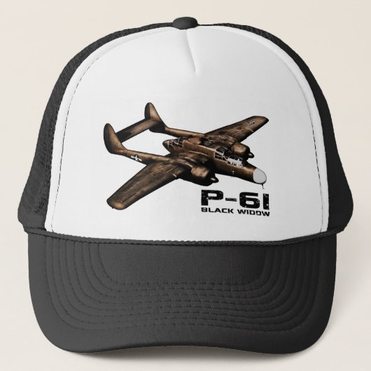 P-61 zwarte weduwe trucker pet (Voorkant)