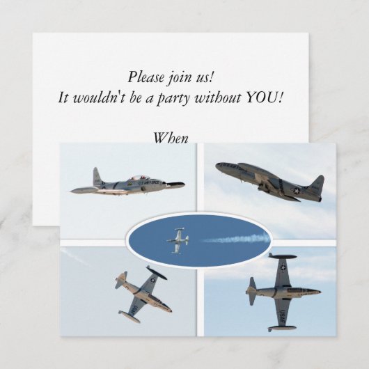 P-80 Shooting Star 5 Plane Set Kaart (Voorkant / Achterkant)