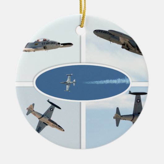 P-80 Shooting Star 5 Plane Set Keramisch Ornament (Voorkant)