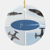 P-80 Shooting Star 5 Plane Set Keramisch Ornament (Achterkant)