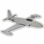 P-80 Shooting Star, Fighter Jet Vliegtuig Sticker (Voorkant)