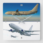 P-8 POSEIDON VIERKANTE KLOK (Voorkant)