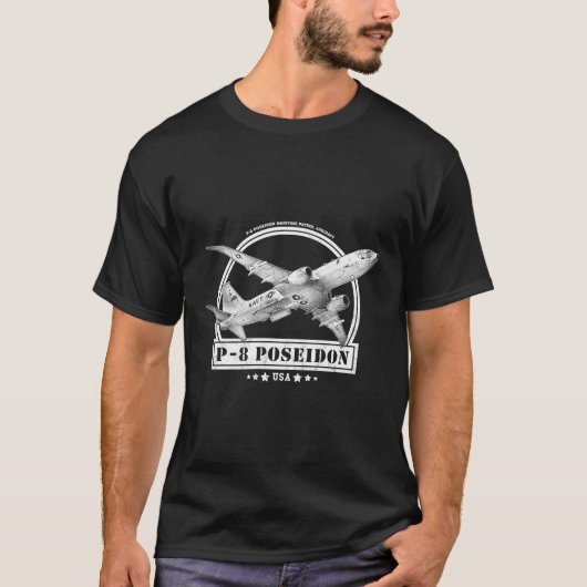 P-8 Poseidon-Vliegtuig T-shirt (Voorkant)