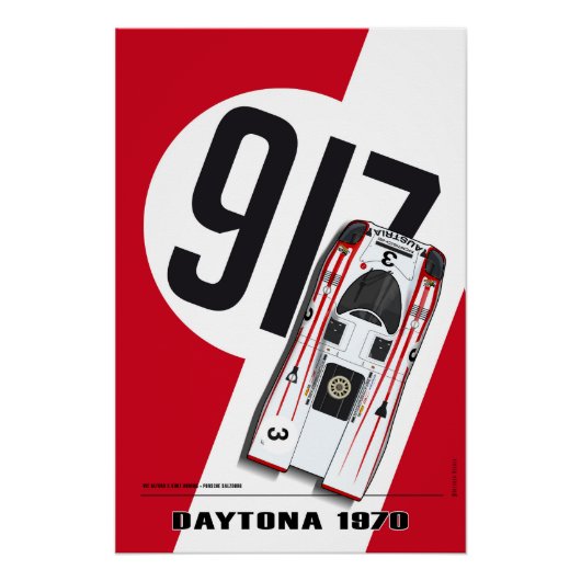 P 917 Elford-Ahrens Daytona 1970 Perfect Poster (Voorkant)