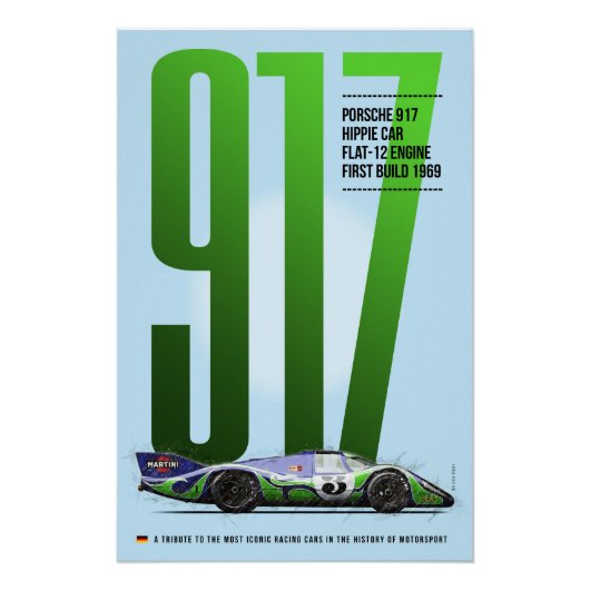 P 917 Hippie Car Tribute Perfect Poster (Voorkant)