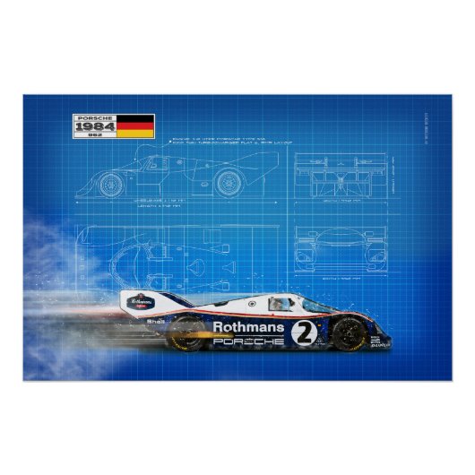 P 962 Blueprint Perfect Poster (Voorkant)