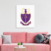 P.A.D. Wapenschild Canvas Afdruk (Insitu (Woonkamer))