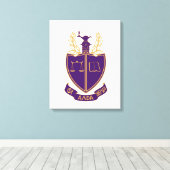 P.A.D. Wapenschild Canvas Afdruk (Insitu (Houten vloer))