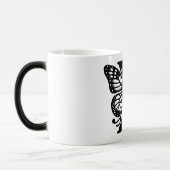 P Alphabet black butterfly Magische Mok (Links)