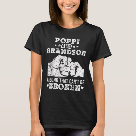 P And Grandson A Bond That Cant Be Broken Grandpa T-shirt (Voorkant)
