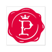 P - Antiek Wax Seal Gotische Kroon Initiaal Letter Zelfinktende Stempel (Design)
