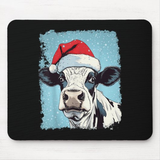 P Art Colorful Cow Christmas  Muismat (Voorkant)