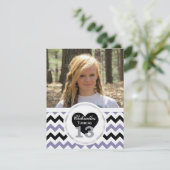P & B Chevron Pattern 13th Birthday Invitation Kaart (Staand voorkant)