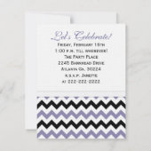 P & B Chevron Pattern 13th Birthday Invitation Kaart (Achterkant)