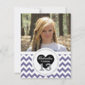 P & B Chevron Pattern 13th Birthday Invitation Kaart (Voorkant)