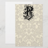 P Barokmonogram Briefpapier (Voorkant / Achterkant)