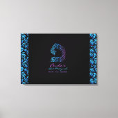 P Betaal Hebreeuwse Letter Bat Mitzvah Inlogbord Canvas Afdruk (Voorkant)