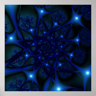 P-blauw Poster