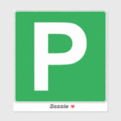 P Bord Groen/Witte Sticker (Vel)