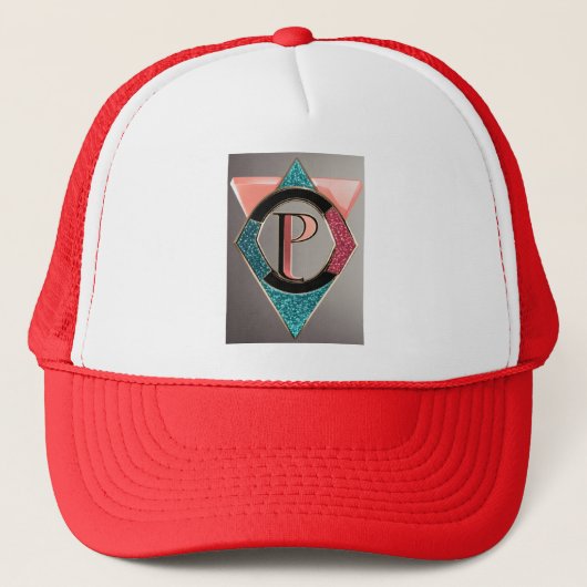 P Burfi Logo Trucker Hoed Pet (Voorkant)