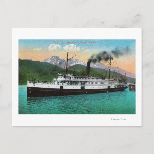 P. C. Co's Steamer "City of Seattle" Briefkaart (Voorkant)