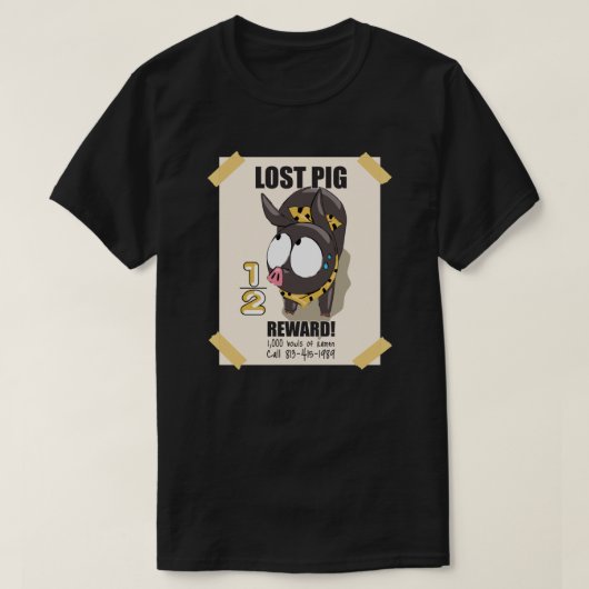 P-chan Ryoga Lost Pig - Ranma 12 Essential T-Shirt (Design voorkant)