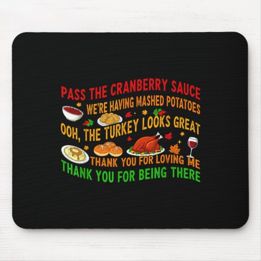 P De Cranberry Saus Gepureerde Aardappelen Muismat (Voorkant)