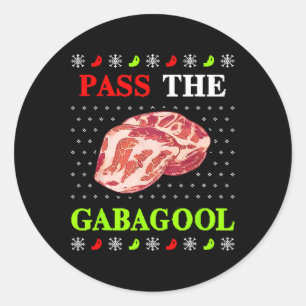P De Gabagool Tacky Ugly Christmas voor mannen en Ronde Sticker