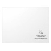 P.E. Docent Notitieblok (Voorkant)