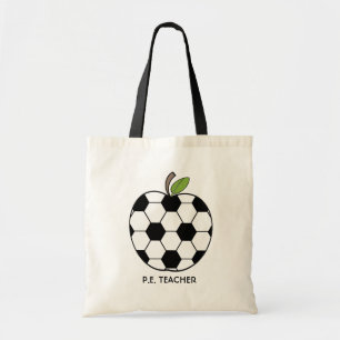 P.E. Leertas - Voetbal Apple Tote Bag