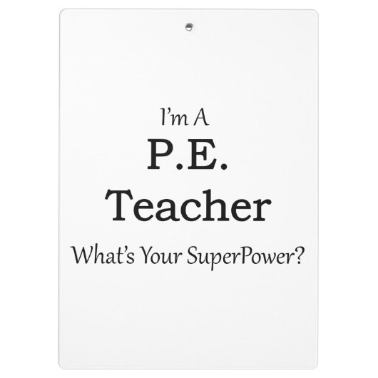 P.E. leraar Klembord (Achterkant)