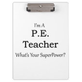 P.E. leraar Klembord (Voorkant)