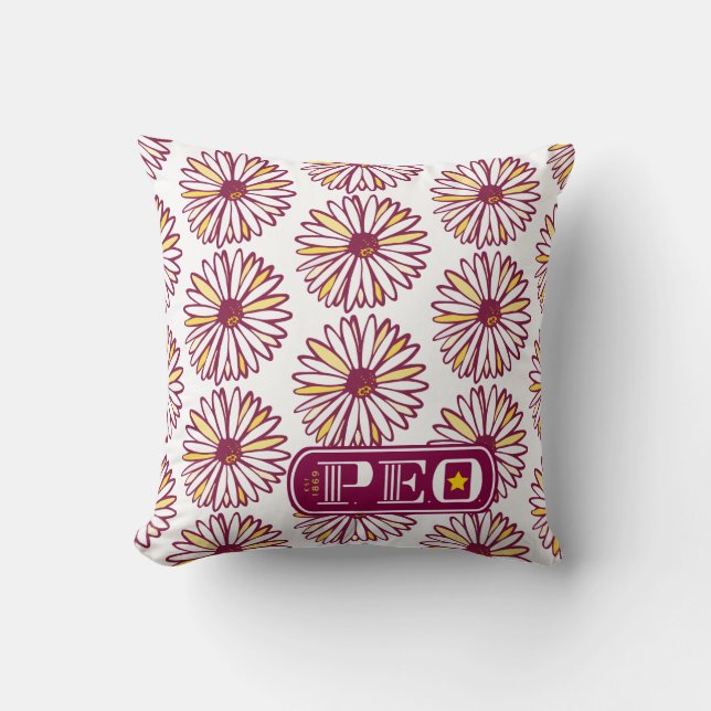 P.E.O. logo Kussen (Voorkant)