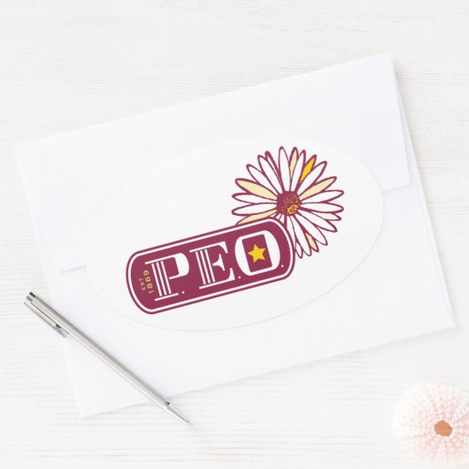 P.E.O. OVALE STICKER (Envelop)