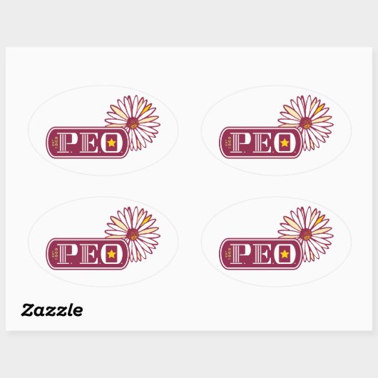 P.E.O. OVALE STICKER (Vel)