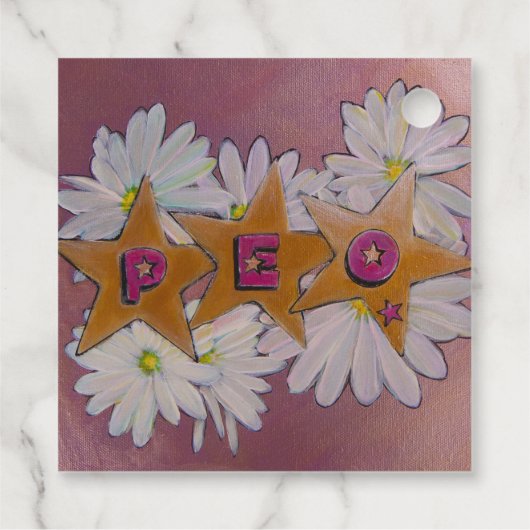 P.E.O. Sisterhood Bedankjes Labels (Achterkant)