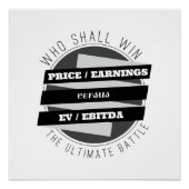 P/E-ratio versus EV/EBITDA-ratio Poster (Voorkant)