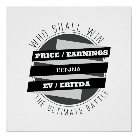 P/E-ratio versus EV/EBITDA-ratio Poster (Voorkant)