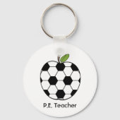 P.E. Sleutelhanger leraar - Voetbal Apple (Voorkant)