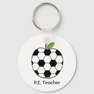 P.E. Sleutelhanger leraar - Voetbal Apple