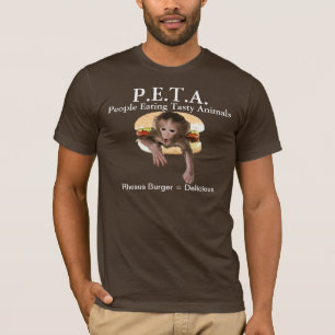 P.E.T.A. Mensen die astdieren eten T-shirt