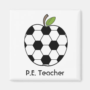 P.E. Teacher Voetbal Apple Magnet