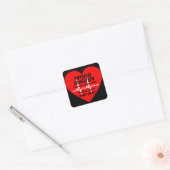 P.E. Trotse Muismat Vierkante Sticker (Envelop)