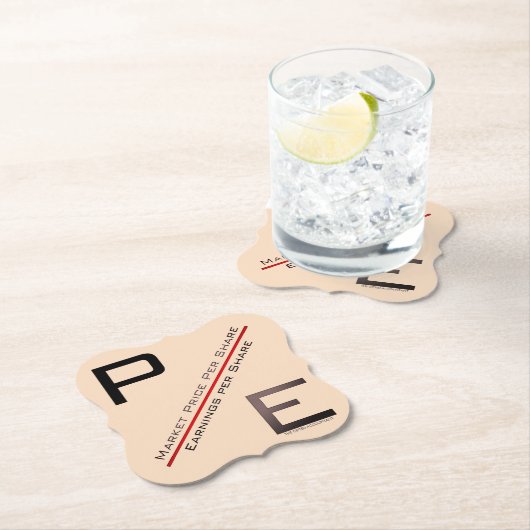 "P/E-verhouding" Kartonnen Onderzetters (Insitu)