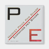 "P/E Verhouding " Magneet (Voorkant)