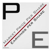"P/E-verhouding" Poster (Voorkant)